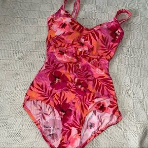 Tropical Escape Floral Onepiece Swimsuit